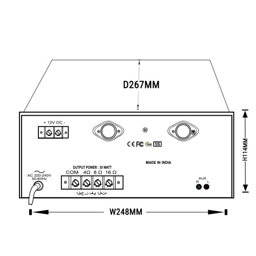 UTR 30 P.A Low Power Mixer Amplifier